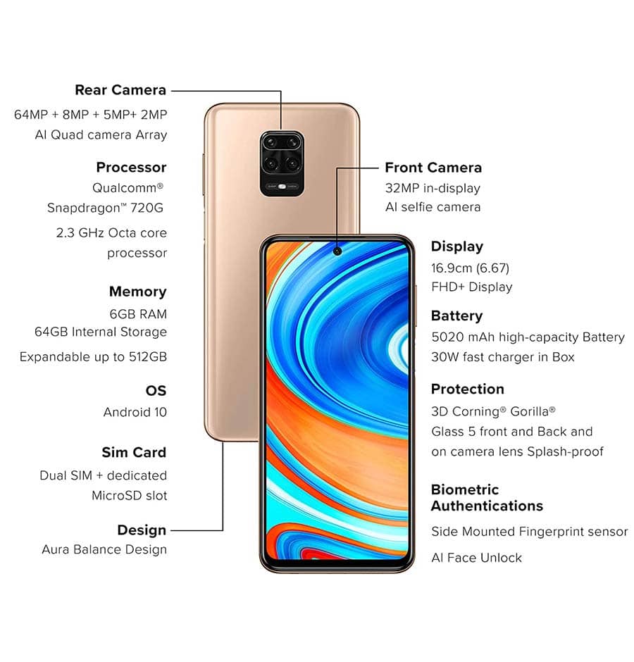 redmi 9 pro max champagne gold